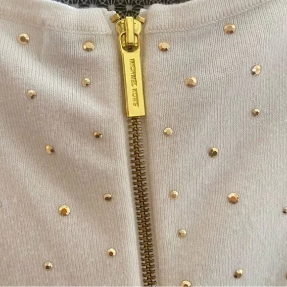 Michael Kors Cream Studded Sweater Dress - Picture 2 of 5